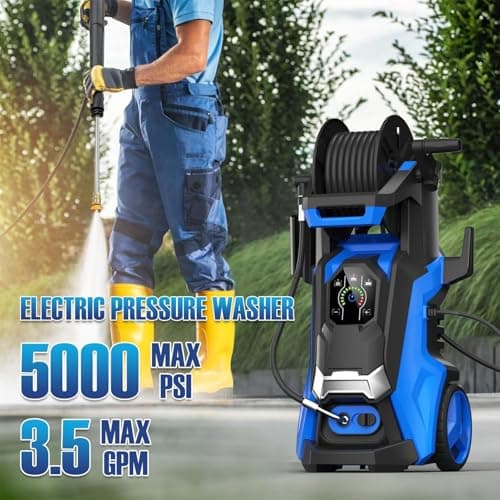 Pressure Washer with Touch Screen, 5000PSIIMAX Power Washer with Foam Cannon, Washer Pressure Machine for Cars, Fences, Patios, Decks and Driveway Cleaning - Thumbnail 2