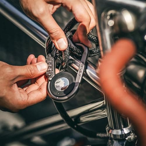 RAPTIC Upgraded Link & Lock for Apple AirTags, Anti-Theft, Heavy Duty Combination Lock, Secure Polycarbonate Housing for Air Tags, 3-Digit Combination Lock, Bike Travel Essential, Dark Grey - Thumbnail 5