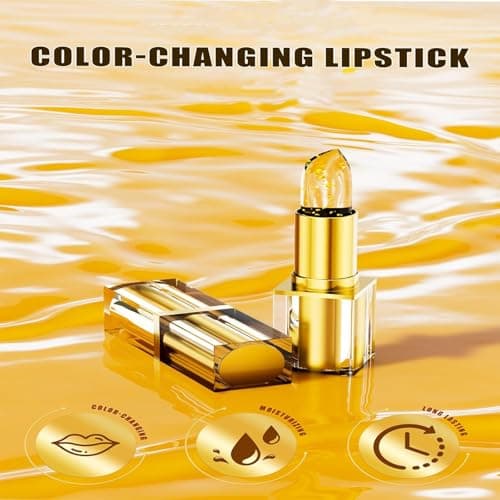 URABOS Coellyo Lipstick,Coellyo True Tone-Ph Adjusting Lipstick,Transferproof Color-Changing Lip stick for Women,Gold Foil Clear Lip stick That Changes Color,Long-Lasting Moisturizing (1PCS) - Thumbnail 6