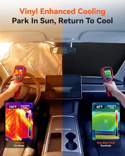 WOLFBOX Thickened Windshield Shade Tesla Model Y Model 3 56'L*37''W - Thumbnail 3