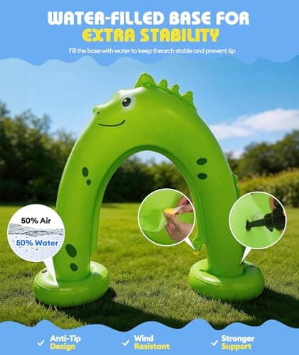 Octaplay Sprinkler for Kids, Outdoor Water Toys for Kids 3-5 4-8, Inflatable Kids Sprinklers for Yard, Summer Splash Sprinkler Water Fun Toys Gifts for Boys Girls - Thumbnail 5