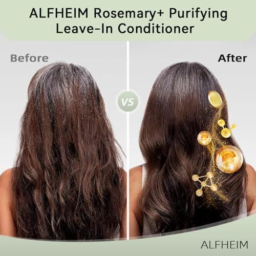 ALFHEIM Rosemary+ Purifying Leave-In Spray Conditioning & Refreshing Spray for Oily & Fine Hair with Rosemary, Peppermint & Jojoba Oils – Mist – Lightweight, Smooths & Revives – 5.4 oz / 160 ml - Thumbnail 3