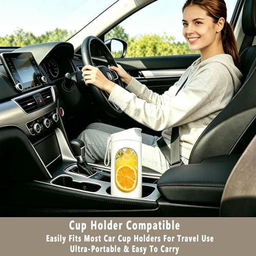 Portable Blender Electric USB-C,18OZ Portable juicer Shakes and Smoothies Blender, Citrus juicer,Small blenders, Comes with cleaning brush and straw,Smart time display,12 blades,with strong blending - Thumbnail 6