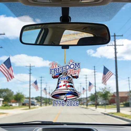 United States 250th Anniversary Bell Ornament, 2D Acrylic 1776 2026 Liberty Bell Decorations, America 250 Years Commemorative Ornaments for US Citizens - Thumbnail 6