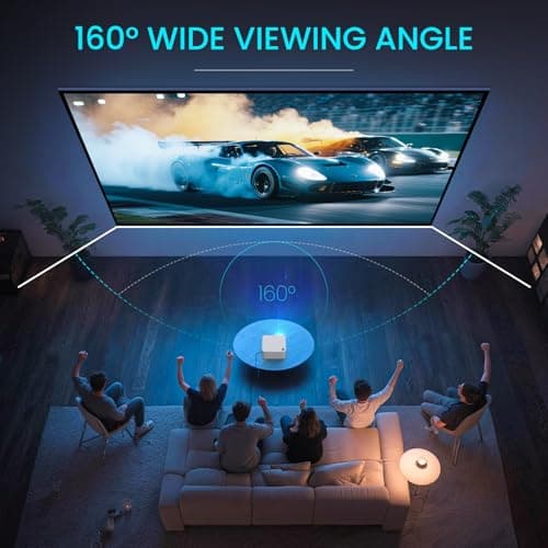 [Built-In App Smart Projector and Fresnel 85% ALR Screen] Daylight Screen 1.8dB Gain 100% sRGB Support 8K/4K 75", Home Theater Projector Auto Focus Dolby Audio WiFi 6 Bluetooth 5.4 Native 1080P - Thumbnail 3