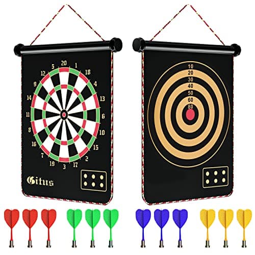 Gitus Magnetic Dart Board Indoor Outdoor Games for Kids with 12 Darts, Gifts for Teenage Boys Teen Boys Gifts Ideas Toys Gifts for 8 9 10 11 12 13 Year Old Boy Game Room Decor - Image 1