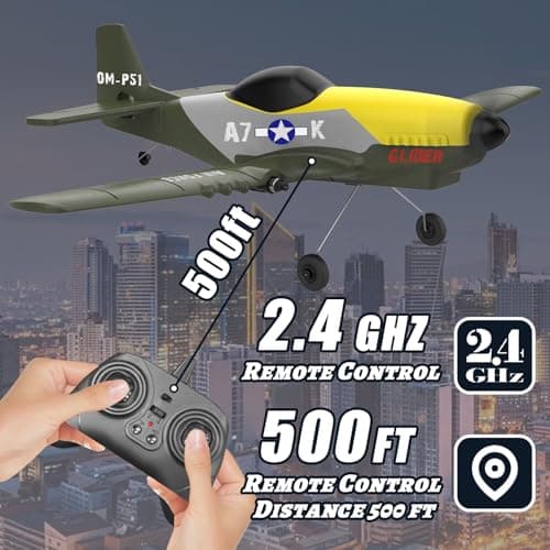 OMNANGO RC Plane, 3 Channel Remote Control Airplane with 2.4GHz 6-Axis Gyro for Kids 8-12 & Adults, Beginner-Friendly Outdoor Jet Plane, Rechargeable Battery, Easy to Fly - Thumbnail 4