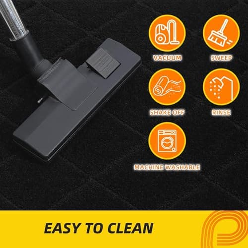 JSEI Dirt Trapper Door Mat 24"x36", Non-Slip Washable Entryway Mats, Dog Door Mat, Stain Resistant and Absorbent Floor Mats, Low Profile Welcome Mat for Front Back Door, Black - Thumbnail 5