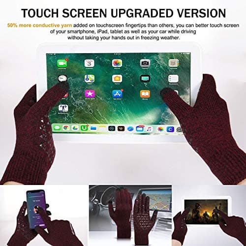 TRENDOUX Winter Texting Thin Gloves for Ladies & Men， Soft Thermal Touchable Fingers Tech Gloves for Gift Stocking Stuffers‌ - Thumbnail 2