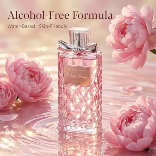 Perfume for Women, Alcohol-Free Long Lasting Floral Fragrance, Light & Soft Scent with Rose, Jasmine & Peony, Peach, Patchouli & Musk Base, 100ml / 3.4 fl oz, Gift for Women & Moms (Velvet Bloom) - Thumbnail 2