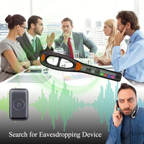 CHIRSMIP Hidden Camera Detector, Camera Finder, Bug Detector for Listening Devices, Magnetic Tracker Finder, Portable Privacy Protection Device for Hotels, Vehicles, Offices, Fitting Rooms and Travel - Thumbnail 5