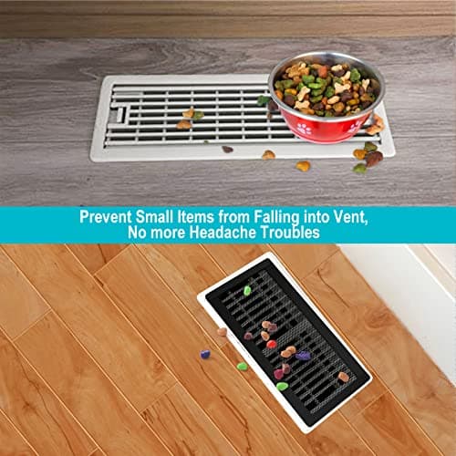 Magnetic Floor Register Vent Covers, 6 x 12 Inch Air Vent Filter Mesh, Sticky Magnet PVC Vent Screen Net for Wall Ceiling Floor Catches Toys Snacks Pet Hair and Pet Food 4 Pack - Thumbnail 5