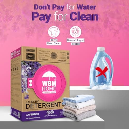 WBM 10-in-1 Laundry Pods with Softener & Scent Booster, 96 Count, High Efficiency (HE), Fabric Softener, Lavender Extracts, Stain Lifter, Eco-Friendly, Gentle, Fresh - Thumbnail 5