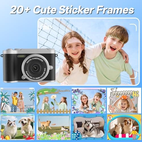 CITALEO Kids Camera, 48MP Digital Camera for Kids, Toy Camera 8X Zoom, Game - Thumbnail 3