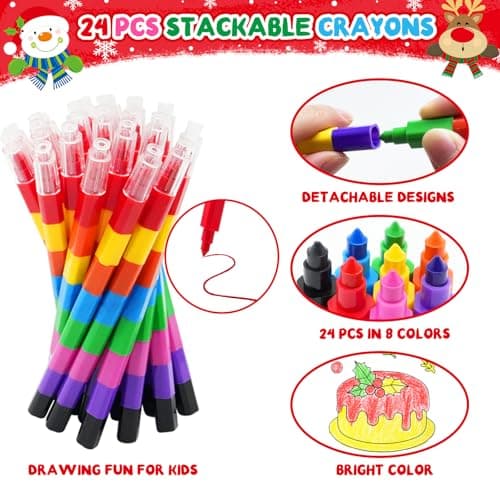 ZMLM 24 Pack Christmas Coloring Books for Kids with Crayons,Party Favors for Kids 4-8, Goodie Bags Stuffers for Toddlers, Classroom Prizes Birthday Return Gifts (Christmas) - Thumbnail 5