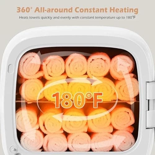 Keenray Hot Towel Warmer Cabinet, Professional Spa Towel Warmer with Digital Screen, Adjustable Timer and Delay, Customized Fragrance, Heat Dry & Wet Towels for Spa, Salon, Home 14 L Snow White - Thumbnail 3