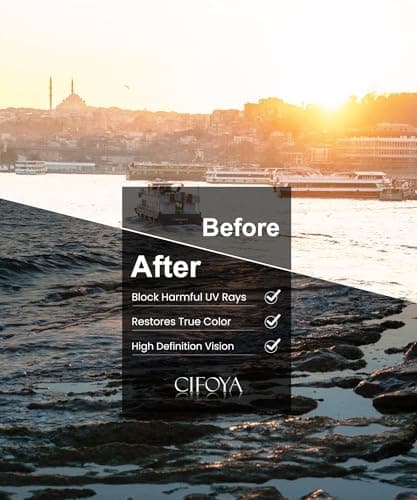 CIFOYA Sunglasses-for-Men Polarized Mens Sunglasses: Retro Sun glasses with UV Protection for Driving Fishing Golf - Thumbnail 6