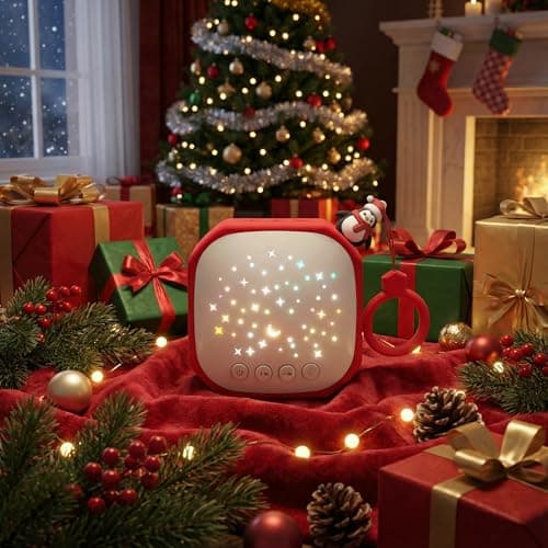 Portable Sound Machine for Baby Sleep Aid Relaxation | White Noise Machine with Star Projector | Calm Soother Music Sound with Hook for Nursery, Travel, Bedroom,Christmas Holidays Gifts (Penguin) - Thumbnail 6