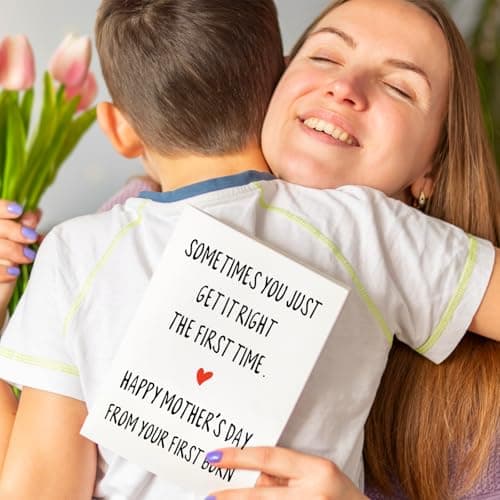 Mothers Day Card from Daughter Son, Happy Mother's Day Card for Mom from Your First Born, Funny Mothers Gifts for Mom from Kids, Unique Mother Gifts for Moms, Mama Gift Ideas Greeting Cards - Thumbnail 3