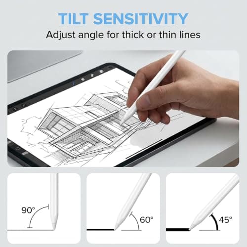 3X Fast Charge Stylus Pen for iPad, Active Pencil with Palm Rejection & Tilt Sensitivity, Compatible iPad 10th/9th/8th/7th/6th Gen, Air 11/13 M2/M3/5/4/3, Pro 11/12.9/13 M4, Mini A17 Pro - Thumbnail 5