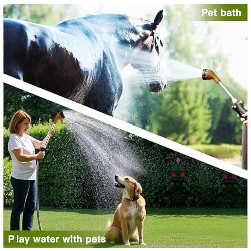 GREEN MOUNT Watering Wand, Heavy Duty Garden Hose Wand with 8 Spray Patterns, 16-Inch Hose Sprayer Nozzle with Flow Control, Ideal for Lawn and Garden Use, Bronze - Thumbnail 4