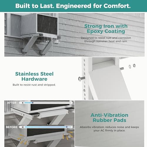 No-Drilling Window Air Conditioner Support Bracket, AC Holder Stand Mount - Thumbnail 6