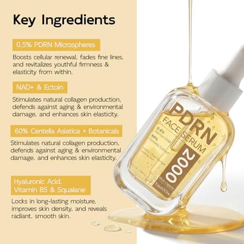 YouthVibe 0.5% PDRN Serum for Face, Anti-Aging Salmon DNA Face Serum with Hyaluronic Acid, Niacinamide & Squalane, Firming & Hydrating for Fine Lines & Wrinkles Skincare - 30ml - Thumbnail 3