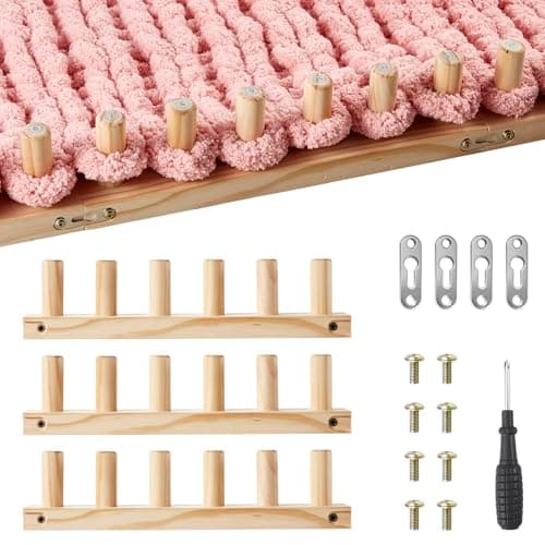 Chunky Yarn Loom for Blankets, Adjustable Portable Extra Loom,35inch