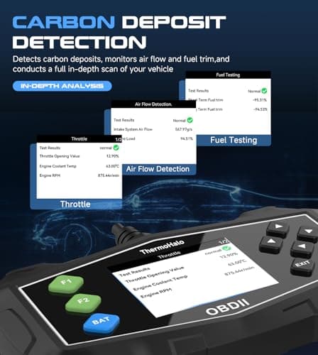 ThermoHalo Professional OBD2 Scanner Car Diagnostic Tool, OBDII EOBD Code Reader, Enhanced Check Car Engine Light Diagnostic Scan Tool, Upgraded Fault Code Scanner for All Vehicles from 1996 - Thumbnail 3