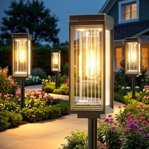 ELECLINK Solar Pathway Lights Outdoor, 8 Pack Upgraded Solar Lights Outdoor Waterproof, Bright Up to 15 Hrs Auto On/Off Garden Light for Yard Patio Lawn Path Walkway Driveway Outside Decor - Image 1