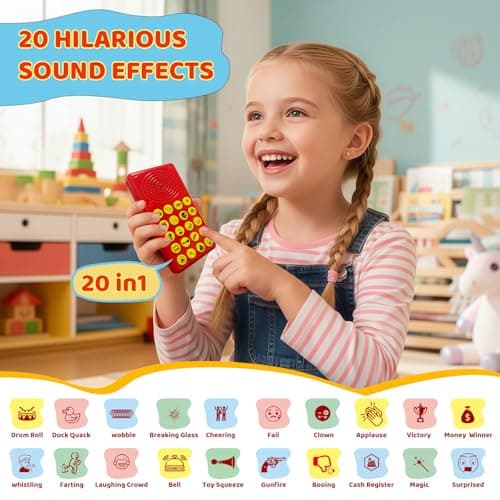 Sound Effects Machine for Kids, 20 Funny Sounds with Volume Control - Thumbnail 2