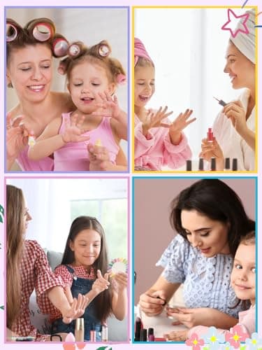 78 Pieces Press on Nails for Kids, EBANKU 3 Pack Kid Fake Nail Kit Old Colorful Flower Press on Nails for Girls 8-12 Years with Jelly Nail Adhesives & Nail Builder Glue - Thumbnail 6