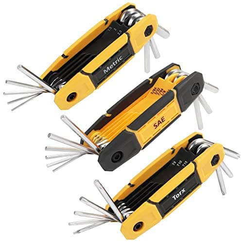 MULWARK 25 pcs Folding Allen Wrench Set | Metric & Standard SAE - Key Tool 3 Pack Portable Hex for Basic Home Repair and General Applications - Image 1