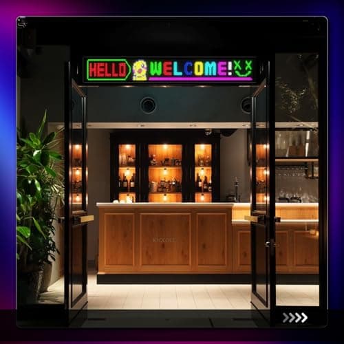 Large Programmable LED Sign, P5 Resolution Indoor Store LED Sign, Bluetooth APP, for Business Retail Shop Window Display (43"x 6") - Thumbnail 4