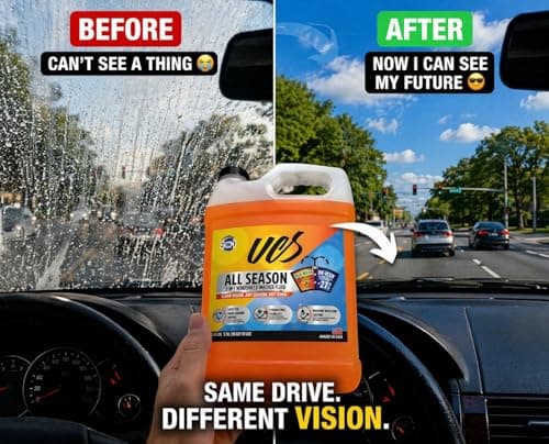 UCS Windshield Washer Fluid All Season -27°F, Freeze Protection, Water Repellent & Bug Remover, Streak-Free, 1 Gallon (128 fl oz) - Thumbnail 4