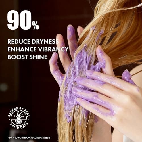 ALFHEIM Lavender+ Purple Conditioner for Blonde, Silver & Color-Treated Hair – Deeply Hydrates & Restores Shine – with Lavender Oil, Quinoa Extract & Vitamin E – Sulfate-Free – 18 oz / 535 ml - Thumbnail 5