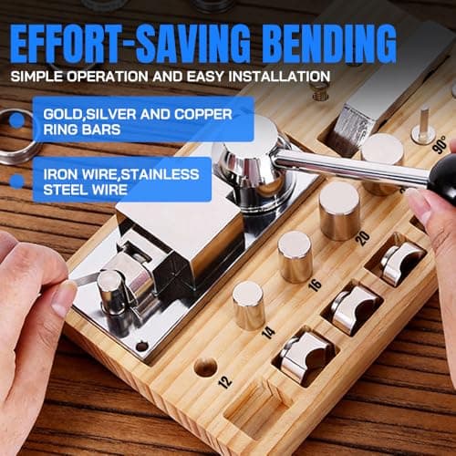 Lakimi Ring Bending Tool - Ring Bender Machine with Metal Dies Ring Making Tool, Ring Measurement Tool, Multi-Functional Jewelry Making Tool B05 - Thumbnail 2