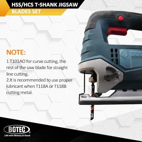 20PCS T Shank Jigsaw Blades Set - BGTEC HCS(SK5) Jig Saw Blades for Wood, Plastic Cutting(T101B) - Thumbnail 6