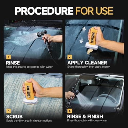Handheld Glass Oil Film Remover for Car Window, Automotive Oil Film Cleaning Brush for Clear View, TSCA Certified Windshield Cleaner, Easy to Apply - Glass Emulsion Cleaner - Thumbnail 4