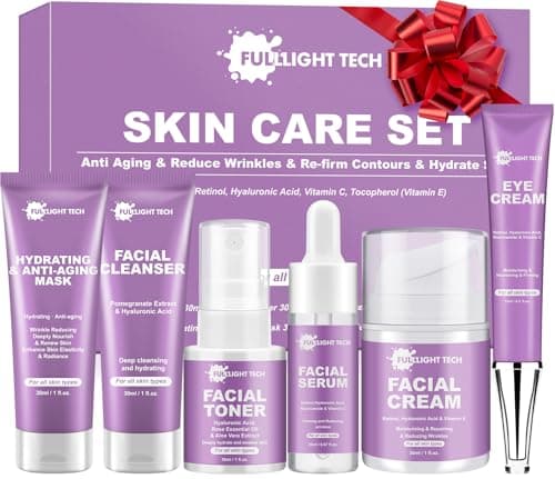 Skin Care Set,6 Pcs Anti-aging Skincare w/Korean Retinol,Hydrate, Moisturize Self Care Facial Skin Care Routine Kit Women Teen Girls Travel Skincare Gift Set,Valentines Birthday Gift for Women Her Mom - Image 1