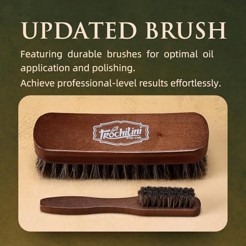 TROCHILINI Shoe Polish Kit Care Set 9PCS Travel-Friendly Shoe Shine Set with Black Brown Shoe Polish for Leather Boot Included Shoes Brush Kit Shoe Crease Protector - Thumbnail 2