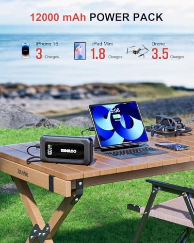 GOOLOO G7 3000A Jump Starter with Built-in Cable,Portable Jump Starter for 45W Fast Charging,12V SuperSafe Lithium Jump Box, Battery Booster Pack Up to 8.5L Gas or 6.0L Diesel Engine - Thumbnail 4