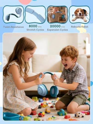 Acer Kids Headphones Wired for School - Over Ear Design, 85/94dB Safe Volume Limit, 3.5mm Jack Foldable Headphones for Toddler Boys Girls Classroom Yoto Player Chromebook Travel Green - Thumbnail 5