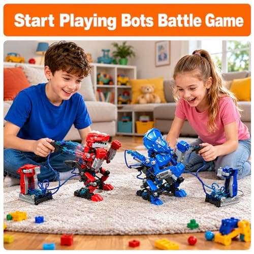 RiteHold Hydraulic Boxing Bots, STEM Building Kit for Kids, Build 2 Hydraulic-Powered Battle Robots, STEM Educational Fighting Robot Toy Set, Christmas Birthday Gift for Boys & Girls Ages 8-18 Adults - Thumbnail 5