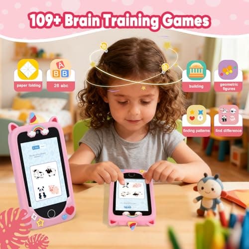 Kids Smart Phone for Boys & Girls, 3.97" Touchscreen Learning Toddler Toy Phone with Dual Camera, 200+ STEM Games, Music Player, Ideal Educational Gifts for Ages 3-10 Christmas, Birthday, Travel - Thumbnail 4