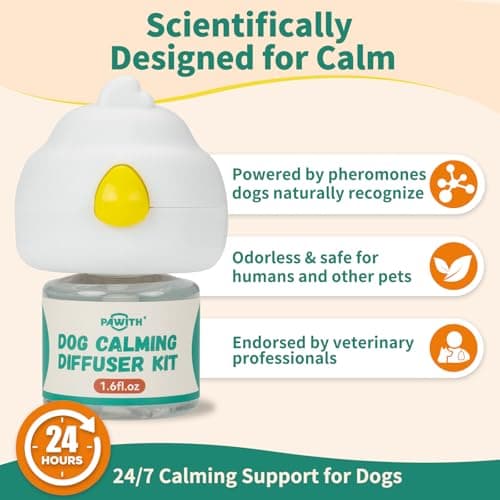 Pawith Dog Calming Diffuser with Pheromones – Calming Diffuser for Dogs, Helps Reduce Anxiety, Stress & Barking, Drug-Free Dog Pheromone Diffuser with 2 Refills - Thumbnail 4