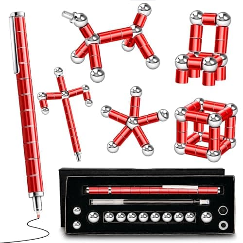 Fidget Pen Office Desk Accessories - Birthday Gifts for Men Women Teen College Guys Him Her, White Elephant Gift for Adults, Anxiety Relief Items Toys for Office Worker Teacher Cool Stuff Gadgets
