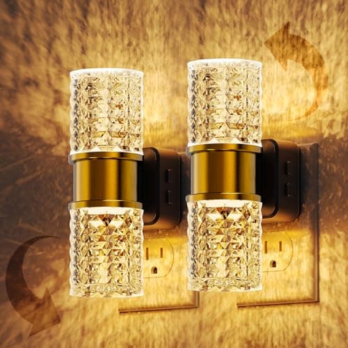 L LOHAS LED Night Light,Dimmable Night Lights Plug into Wall,2 Pack 0-100LM Adjustable Brightness LED Night Light,Automatic Night Lights Plug in with Auto Light Sensor, for Bedroom Hallway Home Decor