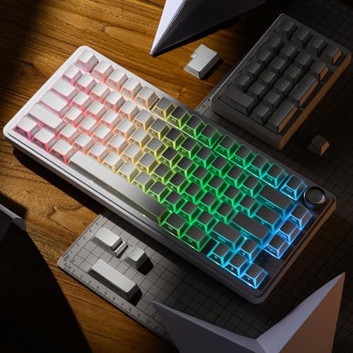 XVX White Shine Through Keycaps, PBT Keyboard Keycaps Cherry Profile, Custom Side Printed Keycap Sets Suitable for 60% 65% 75% 80% 100% Mechanical Keyboard - Thumbnail 6