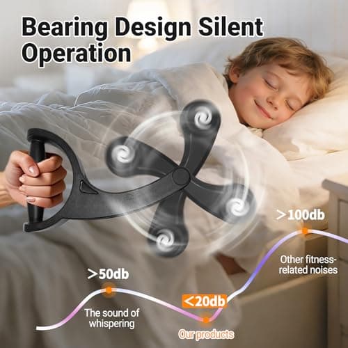 SOHIDAS Arm Workout for Men and Women Weighted Ropeless Battle Rope for Home Gym Arm Trainer Workout Fitness Equipment 360° Hand-Crank Forearm Trainer for Full-Body HIIT, Low-Impact Aerobic Training - Thumbnail 6